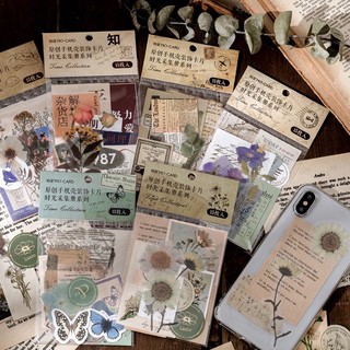 Set 15 sticker vintage siêu phong cách dễ thương bí ẩn