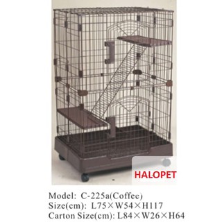 CHUỒNG MÈO TẦNG SÀN NHỰA C225 d74*r53*c118