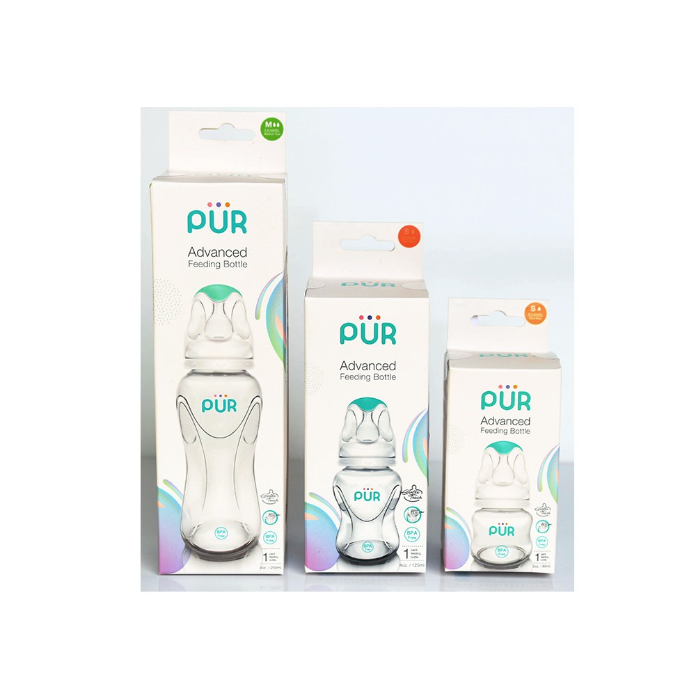 Bình sữa cổ thường Pur Advanced 250ml không chứa chất BPA (1802)