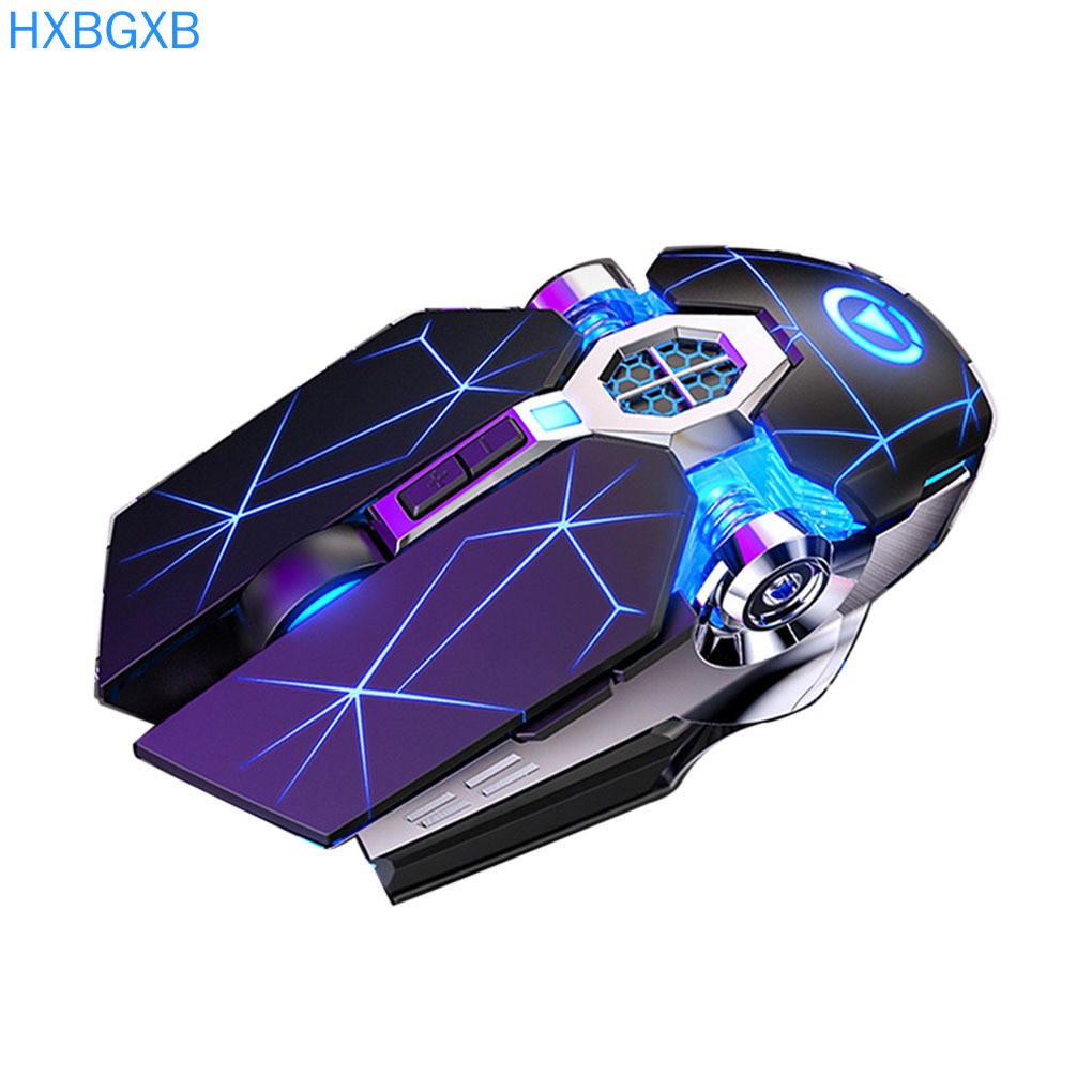 Chuột gaming màu đen đục có đèn nền và nút cảm biến chống trượt không gây tiếng ồn cho laptop máy tính