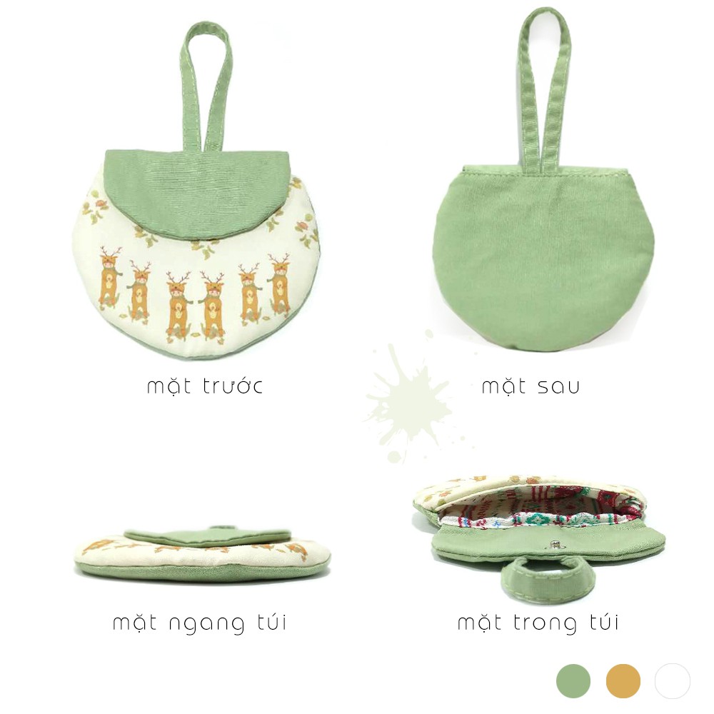 Túi Ví cầm tay họa tiết hoạt hình dễ thương kiểu Vintage-TVCTT3M