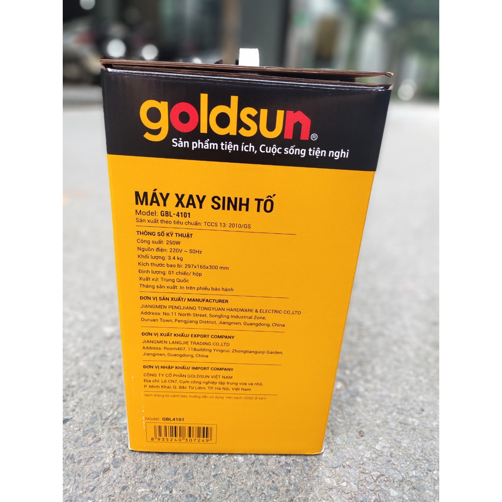 Xả hàng máy xay sinh tố 3 cối thủy tinh Goldsun GBL4101 Chính hãng