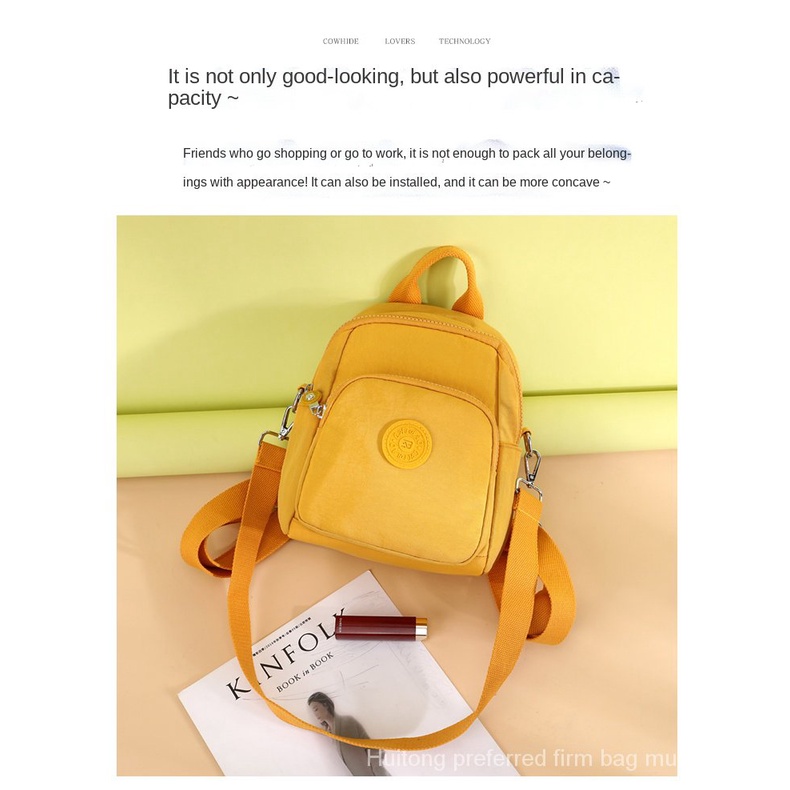 Balo vải nylon cỡ nhỏ đa năng thời trang mùa hè duyên dáng dành cho nữ