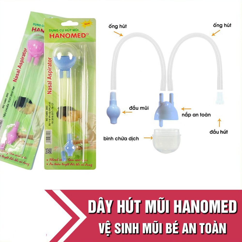 Hút mũi dây Hanomed vệ sinh mũi bé an toàn Shop bố bống