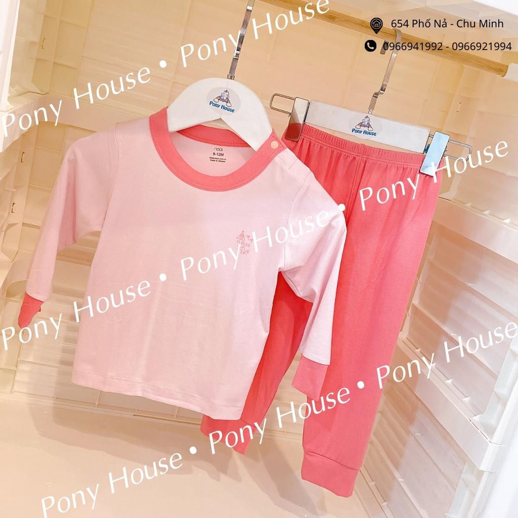 Bộ Quần Áo Dài Tay Nous Cài Vai Chất Liệu Nu Petit Size Cho Bé Trai, Bé Gái 0-3 Tháng Đến 9-12 Tháng