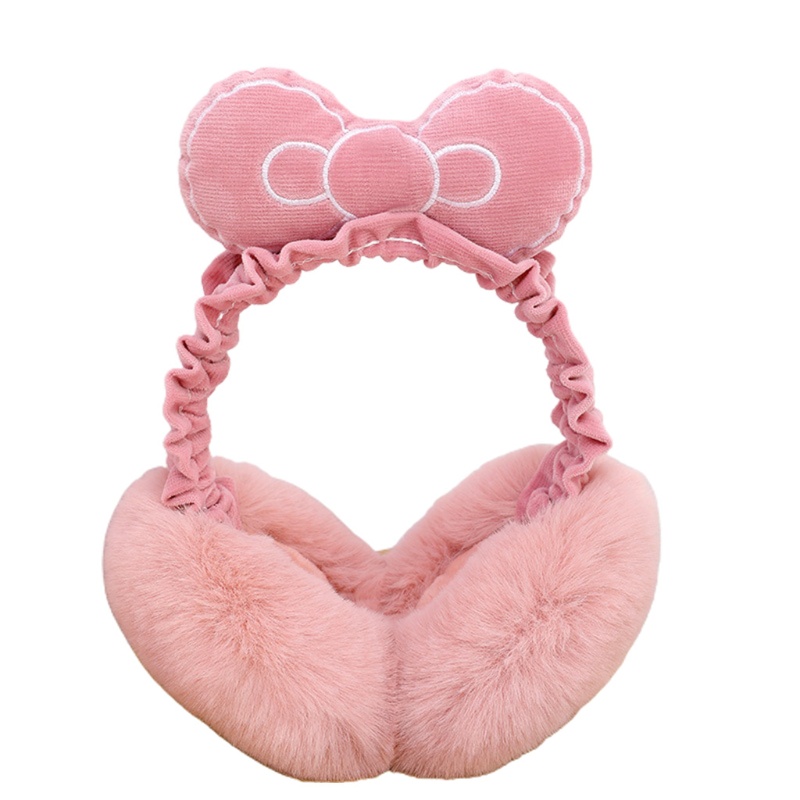 Chụp Tai Giữ Ấm Mùa Đông Kiểu Công Chúa Đính Nơ Dễ Thương Cho Bé Gái