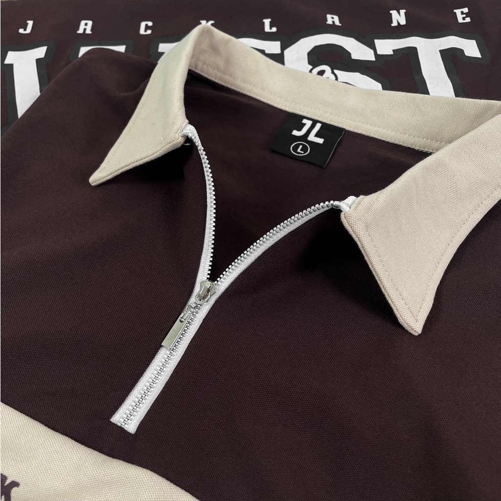 Áo polo oversize Jack Lane West Coast, Áo phông có cổ form rộng nam nữ Jack Lane, Local Brand Jack Lane