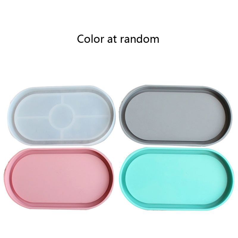 Khuôn silicon làm khay lót hình bầu dục cỡ lớn tiện dụng