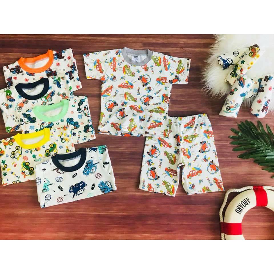 Bộ cotton cộc tay cho bé trai bé gái - KHÔNG CHỌN MÀU - bh