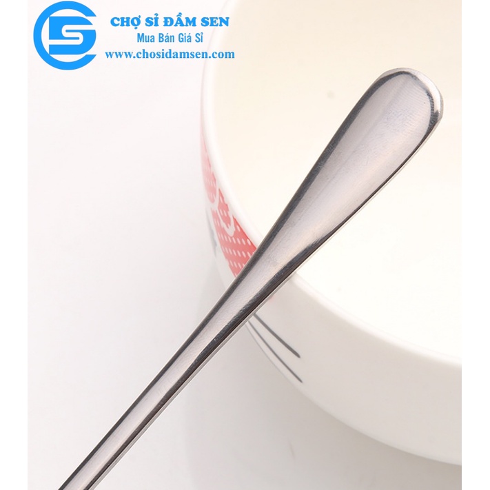 Muỗng inox cán dài Muỗng cà phê chất liệu thép không gỉ thiết kế tay cầm dài tiện dụng G337-Muongcafe