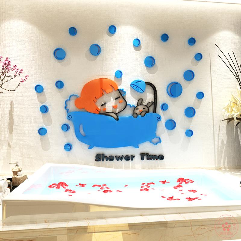 Tranh dán tường mica 3d decor khổ lớn - trang trí tường nhà tắm Nhiều Size - EPeBen