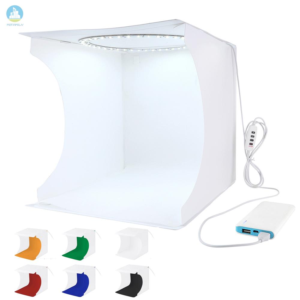 MI   PULUZ Foldable Photo Studios Box Photographing Tent Light Box Mini Portable Folding Photography Lighting Kit with 6 Colors Backdrops