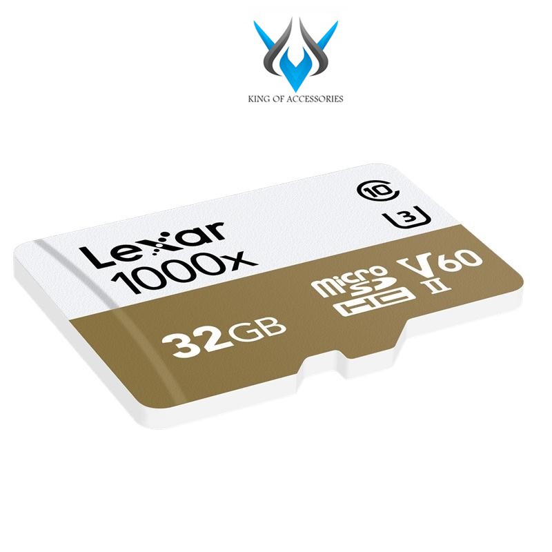 Thẻ nhớ microSDHC Lexar Professional 32GB 1000x UHS-II U3 V60 Read 150MB/s  Write 75MB/s (Trắng) - Không box