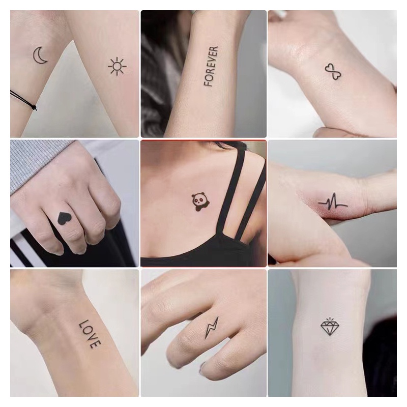 Set 6 Hình Xăm Dán Tạm Thời Chống Nước Lâu Trôi 2 Tuần