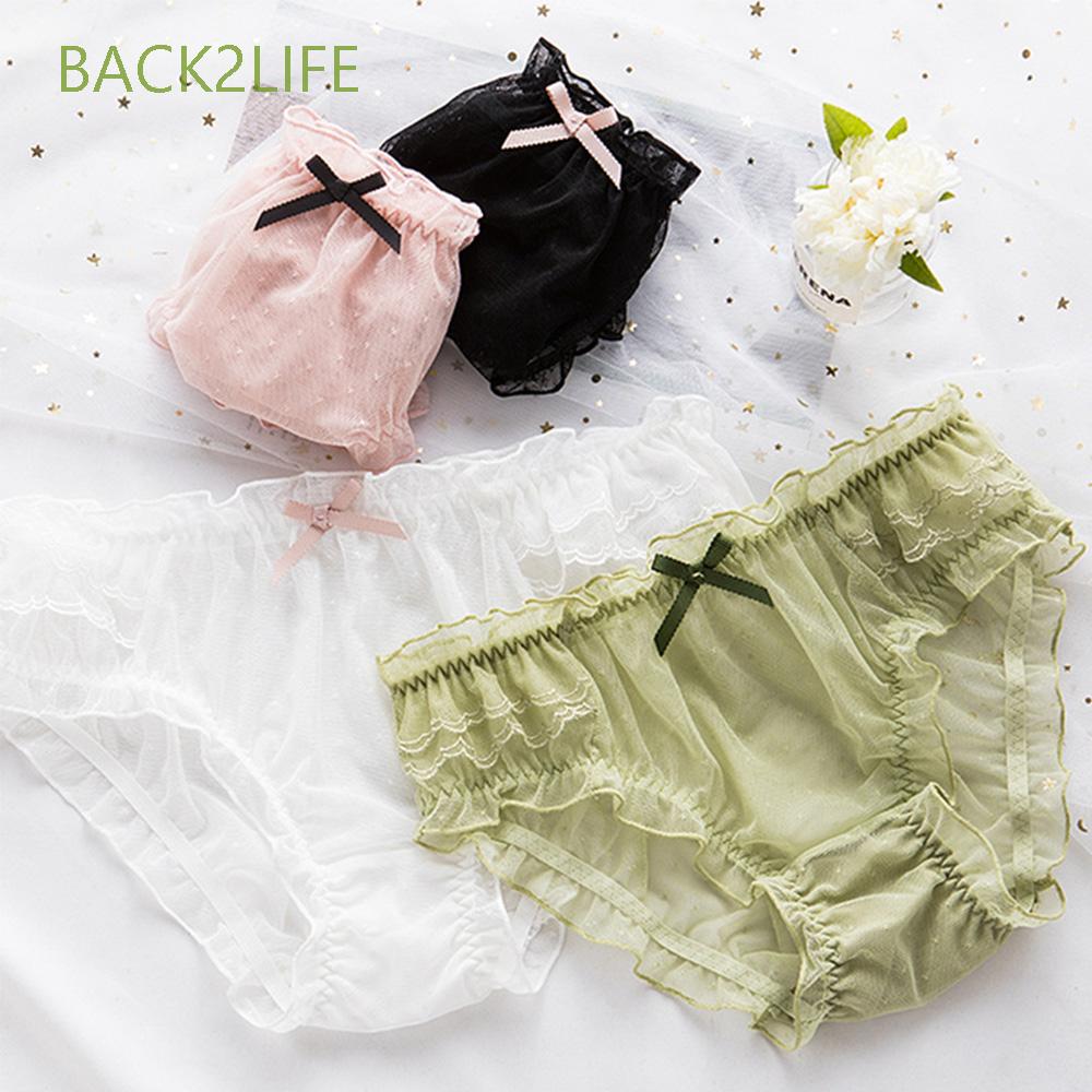 Quần Lót Lưng Vừa Ren Lưới Xuyên Thấu 2life