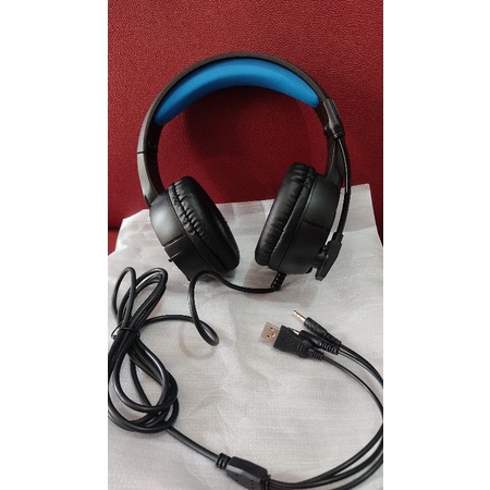 Tai nghe chơi Game DHE-8011U, Tai nghe chụp tai HP có đèn Led và Mic cổng USB / 3.5mm cho PC/Laptop