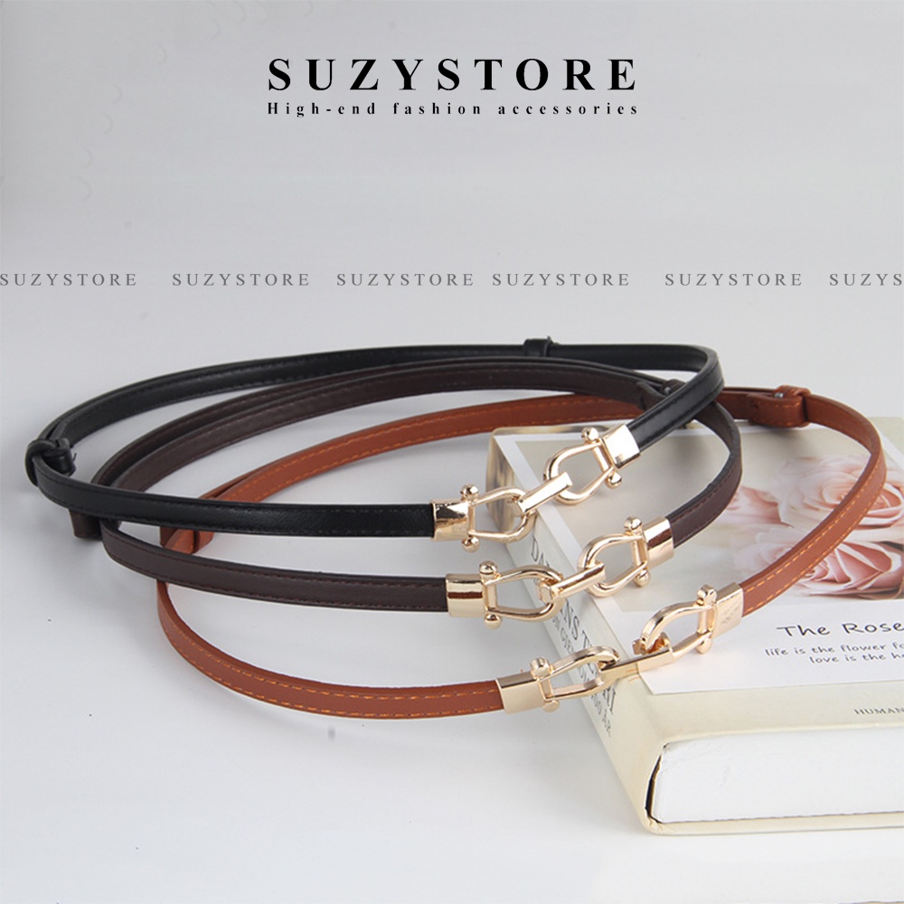 ĐAI VÁY nữ nhỏ 1.1 cm Suzystore - THẮT LƯNG nữ bản nhỏ nịt áo váy tròn nhỏ cài tiện lợi - Đai thắt áo nhỏ TLSU5