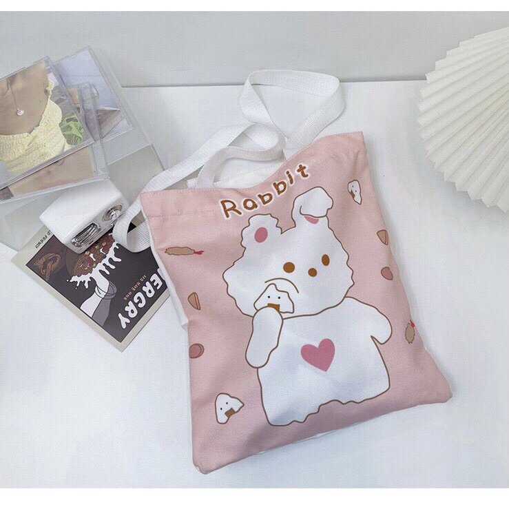 Túi vải túi tote canvas đựng đồ quần áo đeo vai thời trang nhỏ giá rẻ TV85