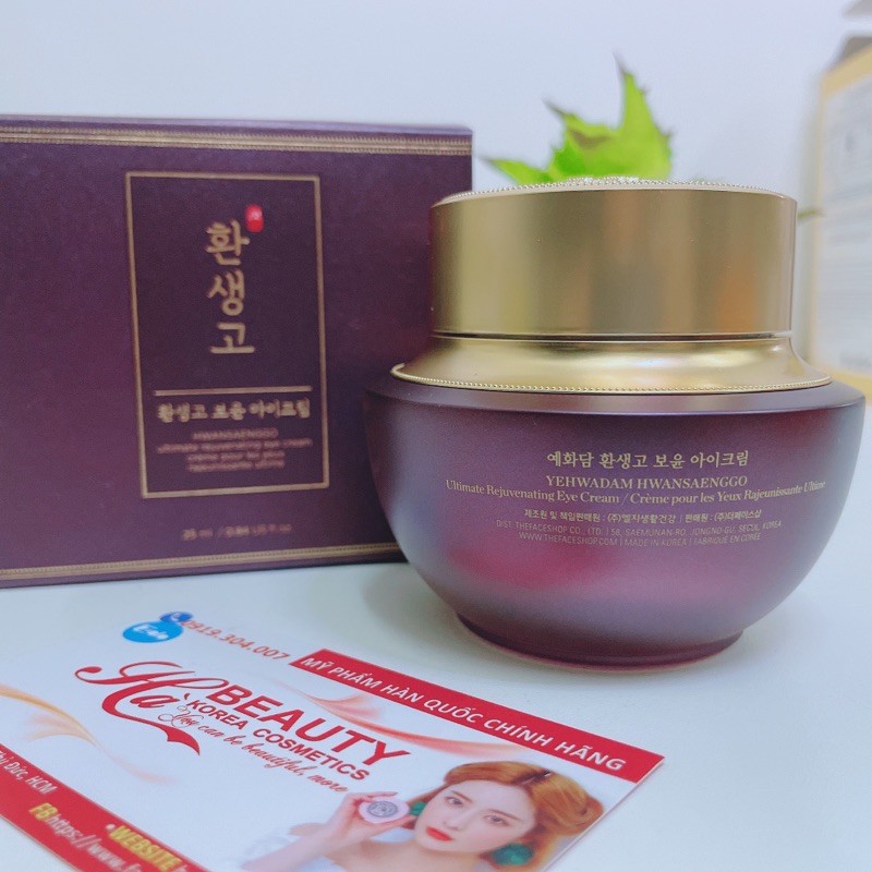 [The Face Shop AUTH] Kem Dưỡng Trẻ Hóa Vùng Da Mắt YEHWADAM HWANSAENGGO ULTIMATE REJUVENATING EYE CREAM 25ml TFSN20 | BigBuy360 - bigbuy360.vn