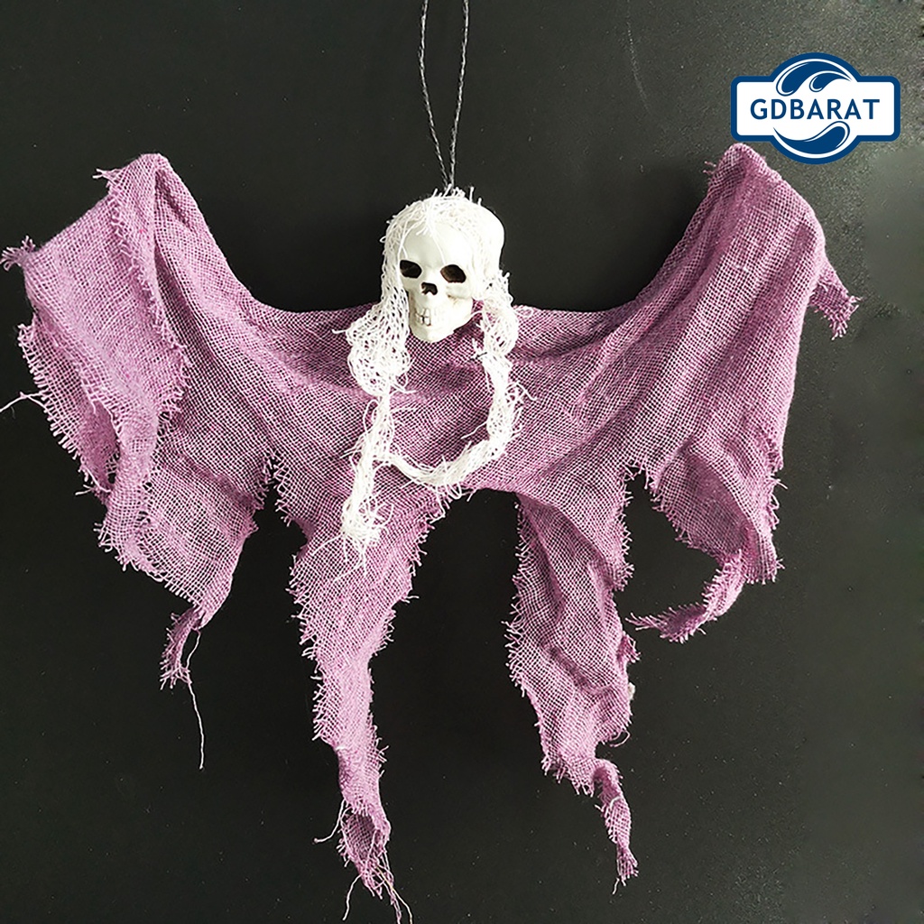 Phụ Kiện Trang Trí Halloween Hình Đầu Lâu Bằng Vải Treo Tường
