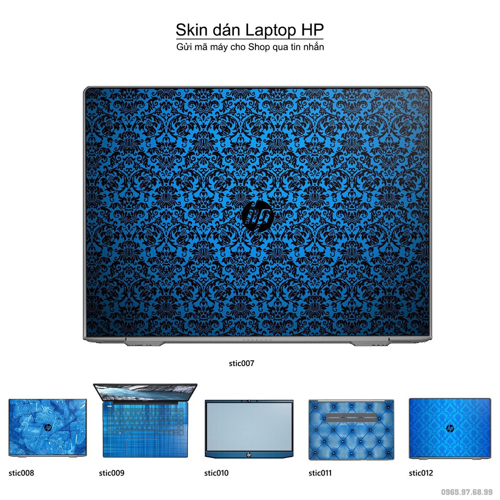 Skin dán Laptop HP in hình Hoa văn sticker nhiều mẫu 2 (inbox mã máy cho Shop)