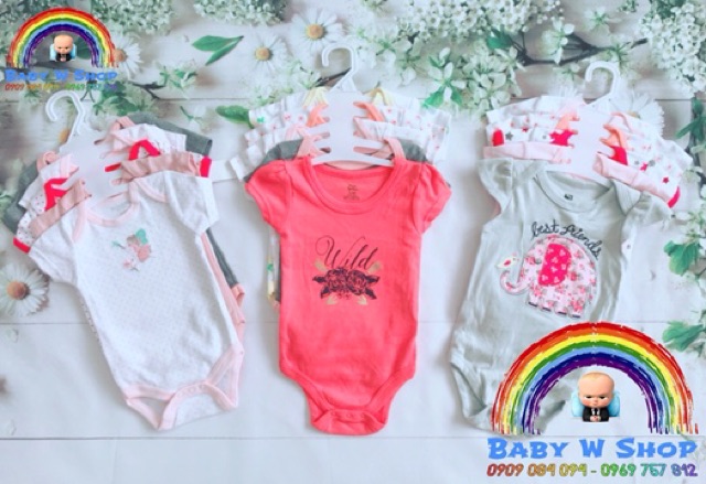 Set 5 áo bodysuit có móc | BigBuy360 - bigbuy360.vn