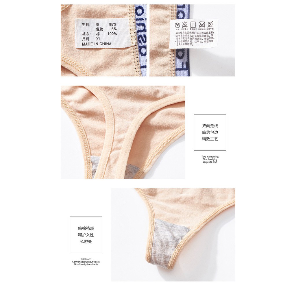 Quần Lọt Khe Nữ ❤️FREESHIP❤️ Quần Lót Lọt Khe thoáng mát phối viền chữ cá tính gợi cảm sexy mã 900 | BigBuy360 - bigbuy360.vn