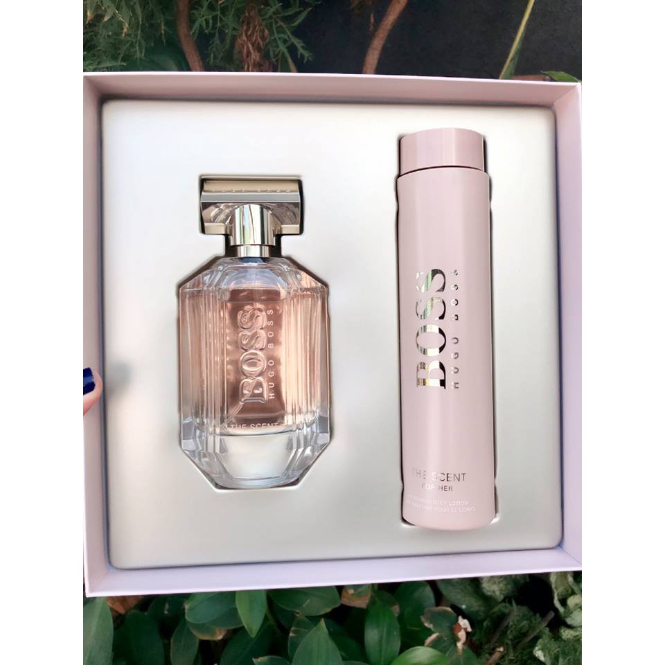 Auth - Set nước hoa Hugo Boss The Scent EDP for women (NH 100ml + Lotion 200ml) | Thế Giới Skin Care