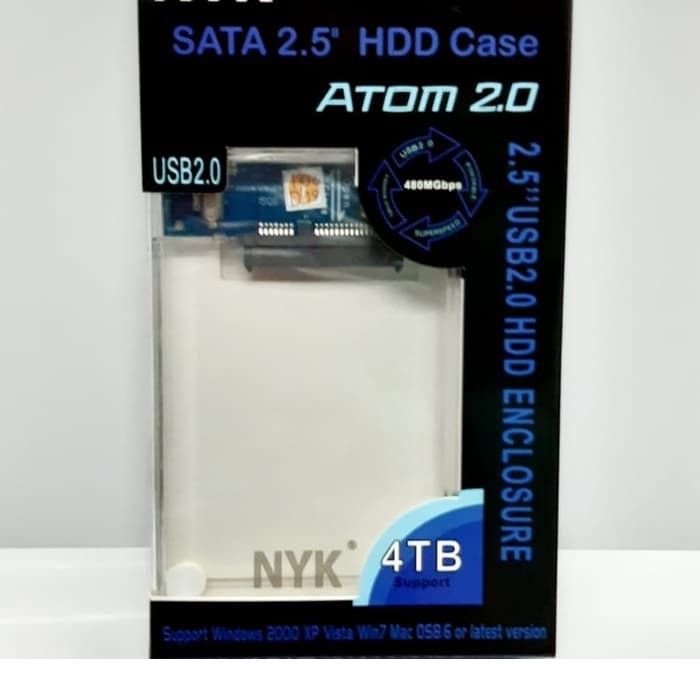 Hộp Đựng Ổ Cứng Ngoài Hdd Trong Suốt 2.5 Usb 2.0 | BigBuy360 - bigbuy360.vn