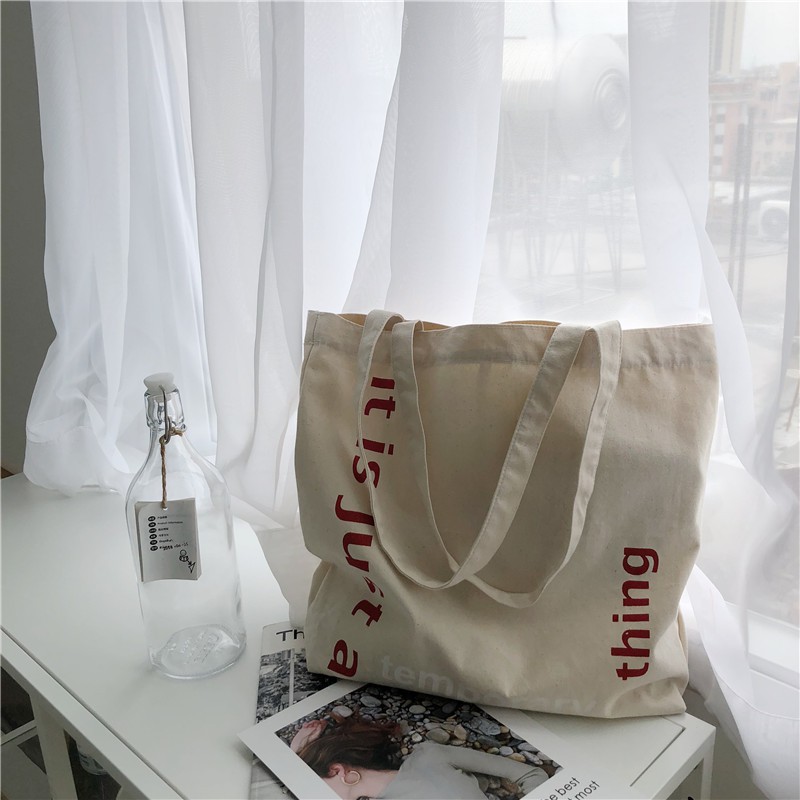 Túi tote vải canvas đeo chéo đi học phong cách hàn quốc LOTSTORE TX790