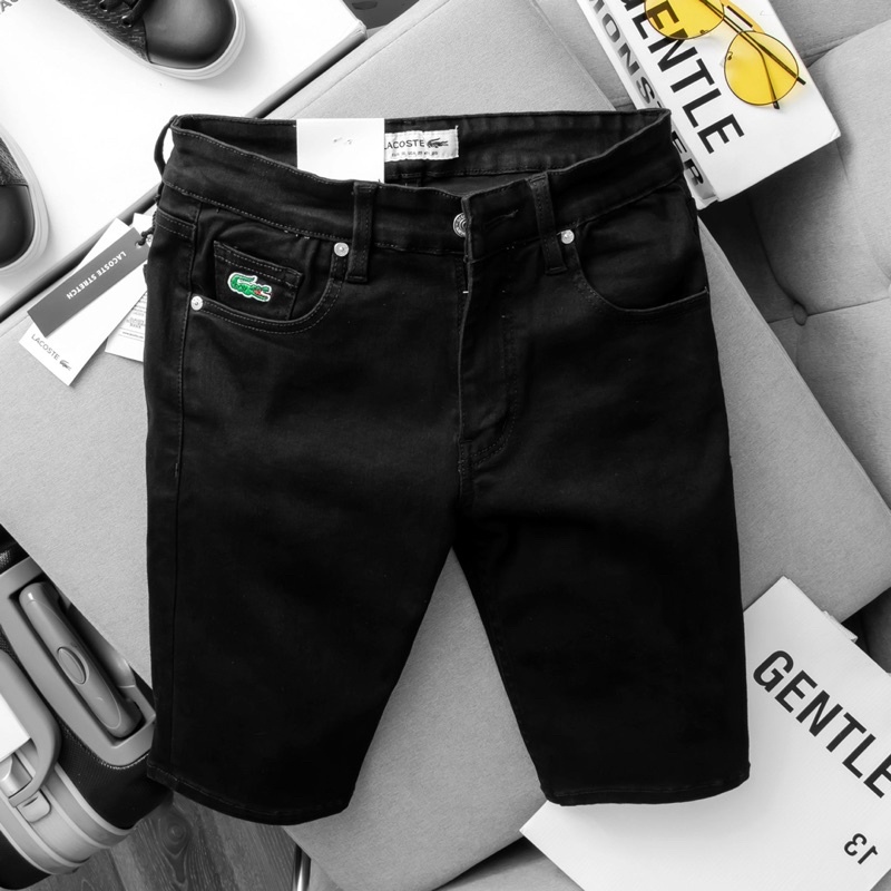 SHORT JEAN LCOSTE ĐEN 2 MẪU