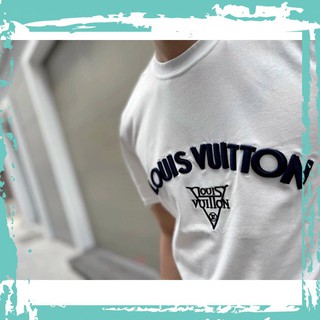 Áo thun nam LV thêu chữ sắc nét trẻ chung sành điệu  ,chất co giãn áo có đủ sz (40-75kg),áo phông nam hot trend 3417