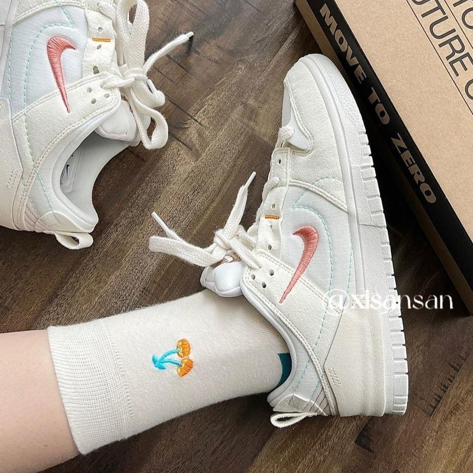 Giày sneaker Dunk Low Disrupt 2 móc kép cổ thấp phối đồ thoải mái cổ điển cho nữ