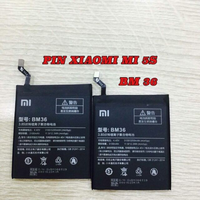 Pin Xịn Cho Xiaomi Mi5S ( BM36 ) 3180mAh xịn có bảo hành