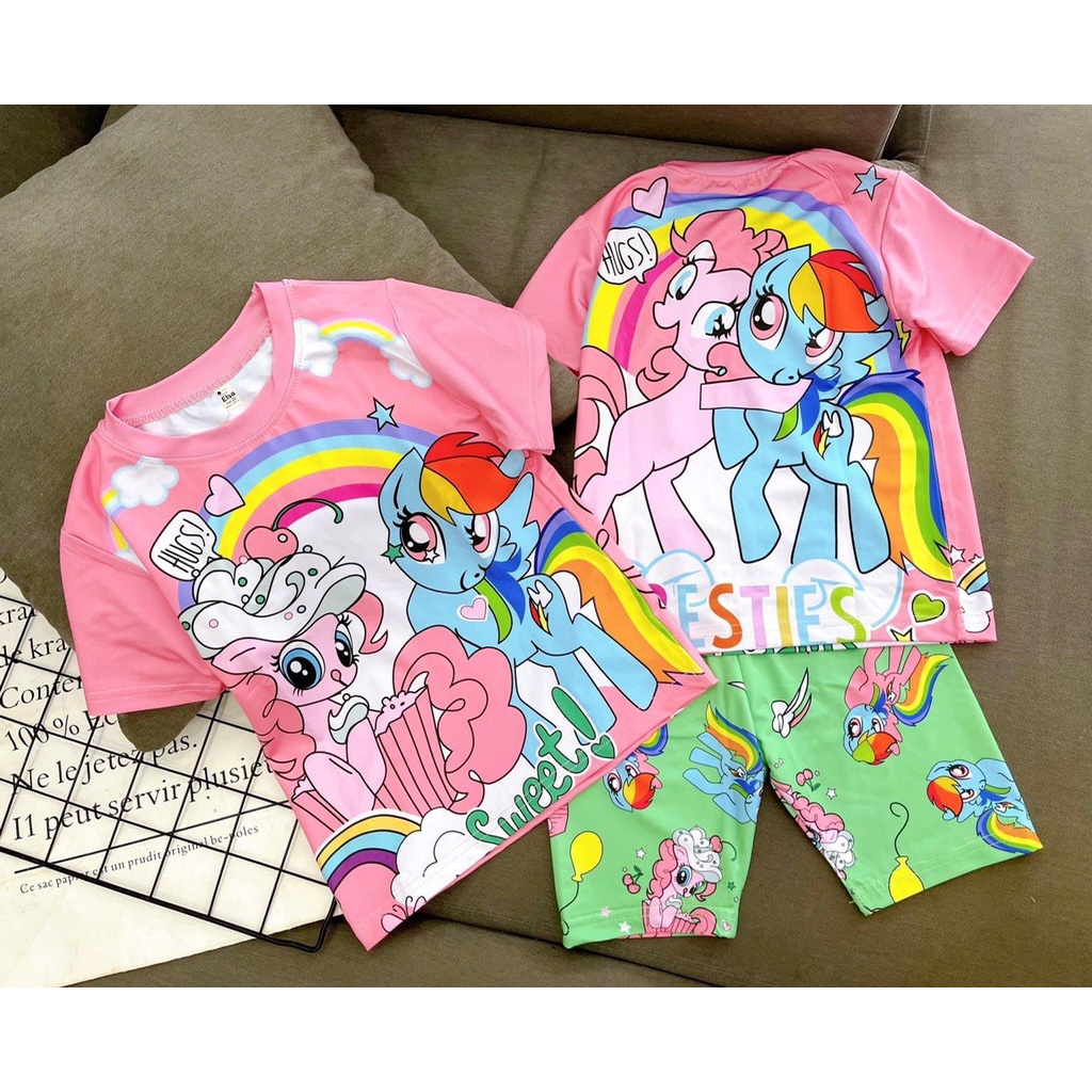 Bộ đồ bé gái in hình 3D HOT TREND chất vải dày mịn thoáng mát được các bé yêu thích BGM13