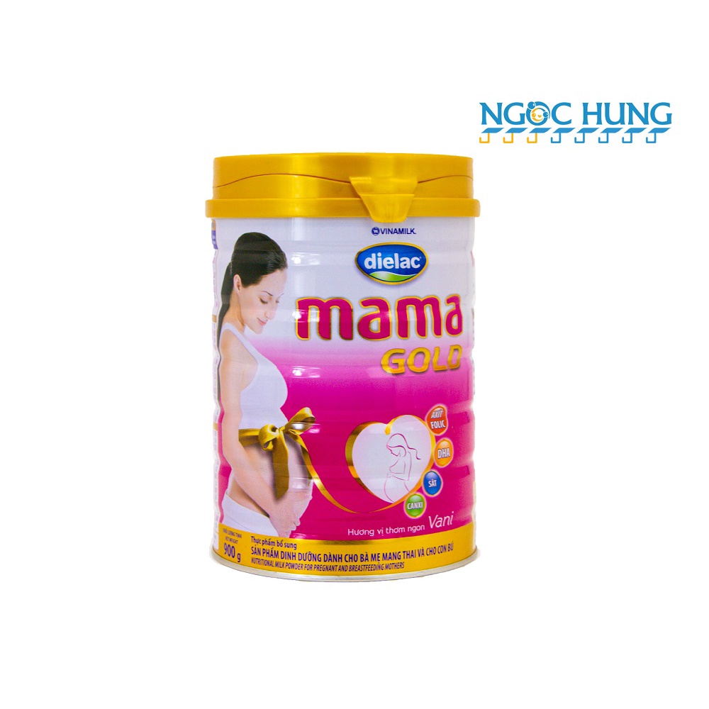 Sữa bột Vinamilk Dielac Mama Gold hương vani lon thiếc 900g và 400g