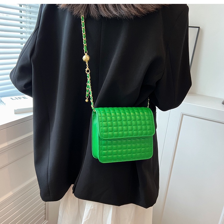 Túi Đeo Vai Hình Vuông Cỡ Nhỏ Màu Vàng Thời Trang Sang Trọng Cho Nữ