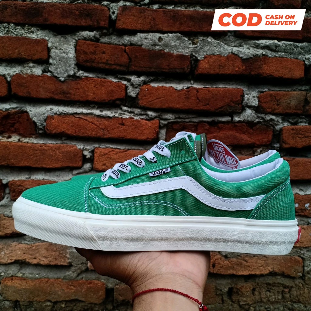 Giày Thể Thao Vans Old Skool Lx Og Màu Trắng Xanh Lá Kiểu Vintage Cho Nam