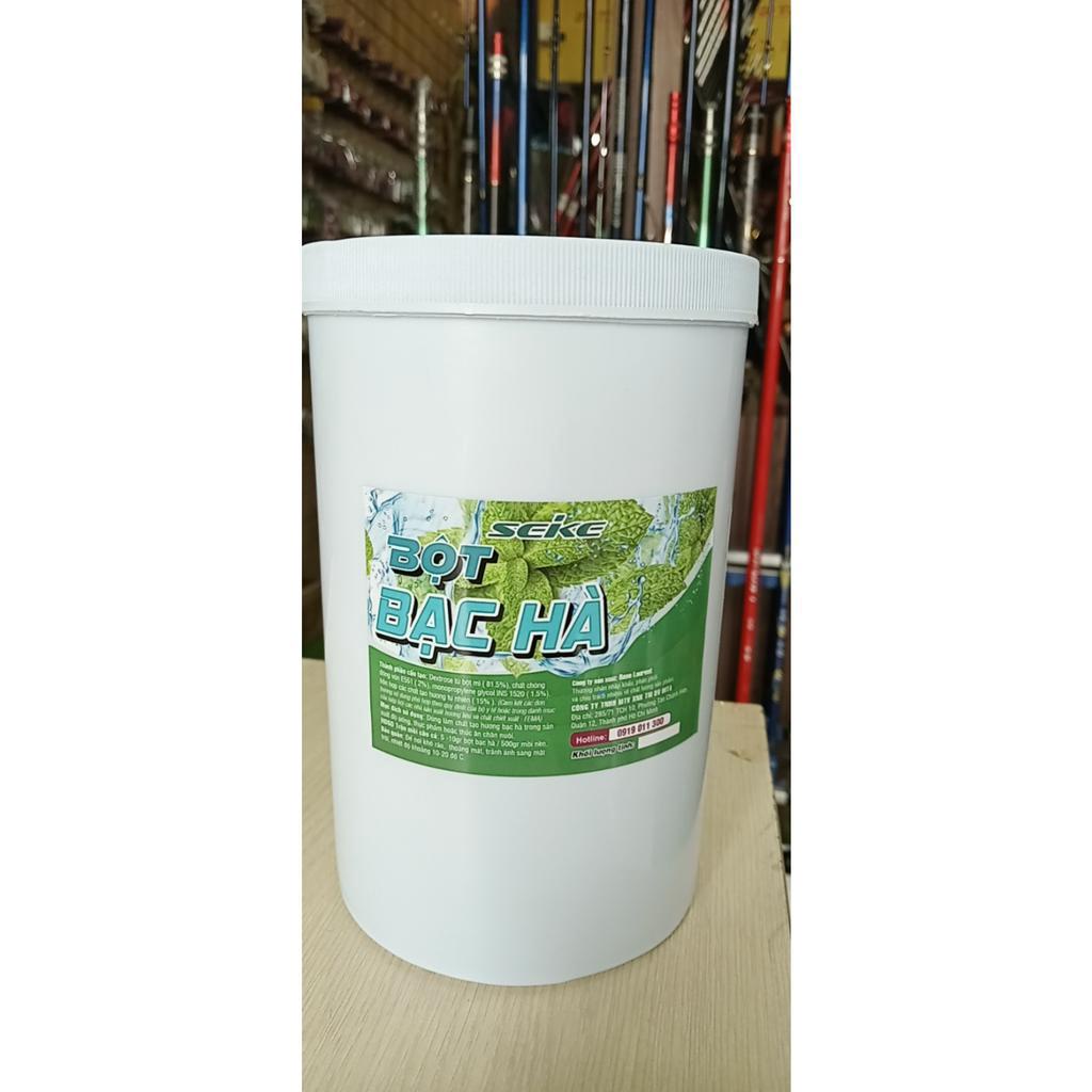 Bột trộn cám câu cá thơm thu hút cá Hương dâu, Hương Bạc hà hủ 1kg Seike