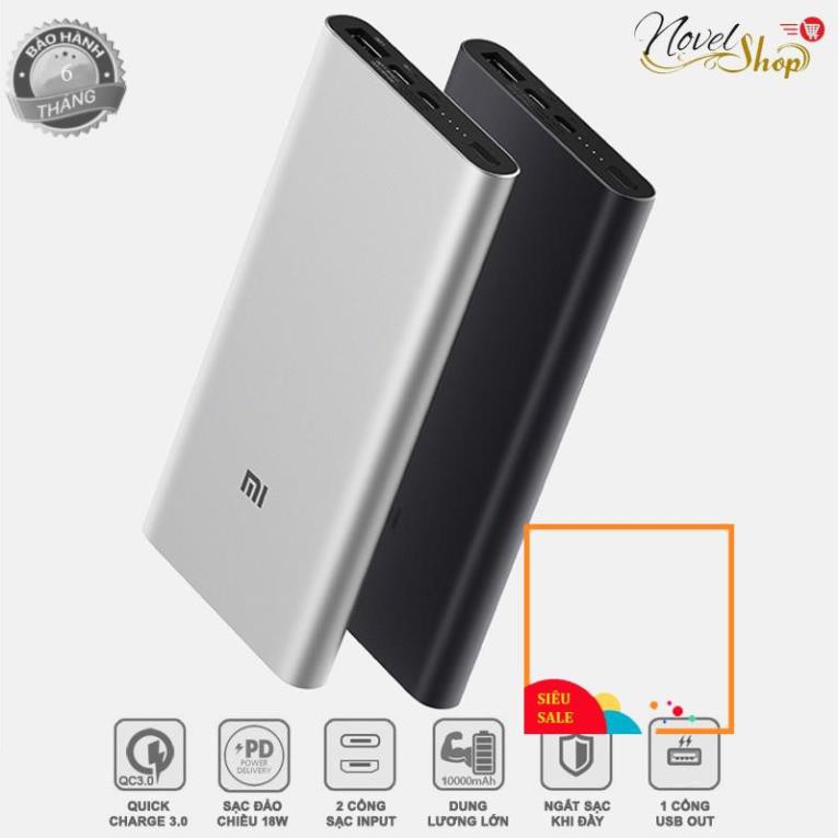 Sạc Dự Phòng Xiaomi MiGen 3 Dung Lượng 10000mAh Sạc Nhanh - 2 Cổng USB cục sạc dự phòng xiaomi dung lượng 10000mah