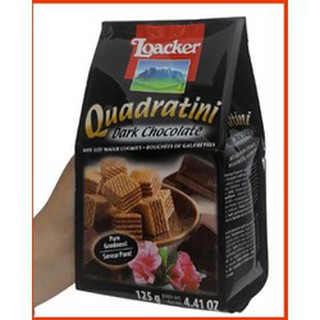 Bánh xốp Quadratini Sôcôla đắng hiệu Loacker 125gr