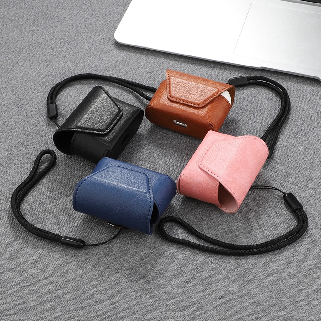 Vỏ Bảo Vệ Hộp Sạc Tai Nghe AirPods Pro Bluetooth Chất Liệu Da