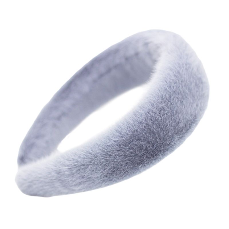 Băng Đô Vải Lông Xù Dày Dặn Màu Sắc Kẹo Ngọt Phong Cách Vintage Dành Cho Nữ