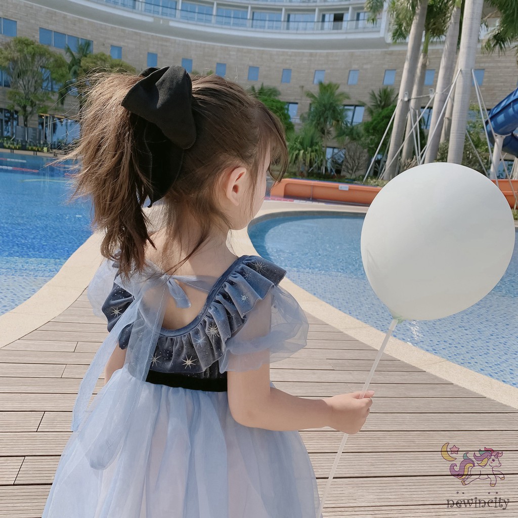 Đầm Công Chúa Phối Ren Dễ Thương Cho Bé Gái