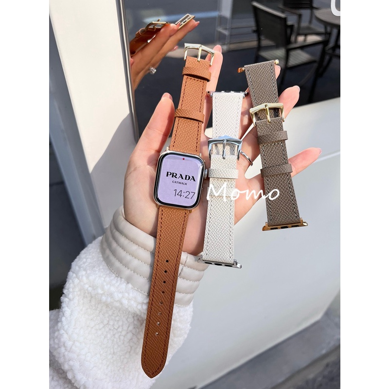 Dây Đeo Bằng Da Dành Cho Đồng Hồ Smart Watch Series 7 6 SE 5 4 3 2 1 41mm 45mm 40mm 44mm 42mm 38mm