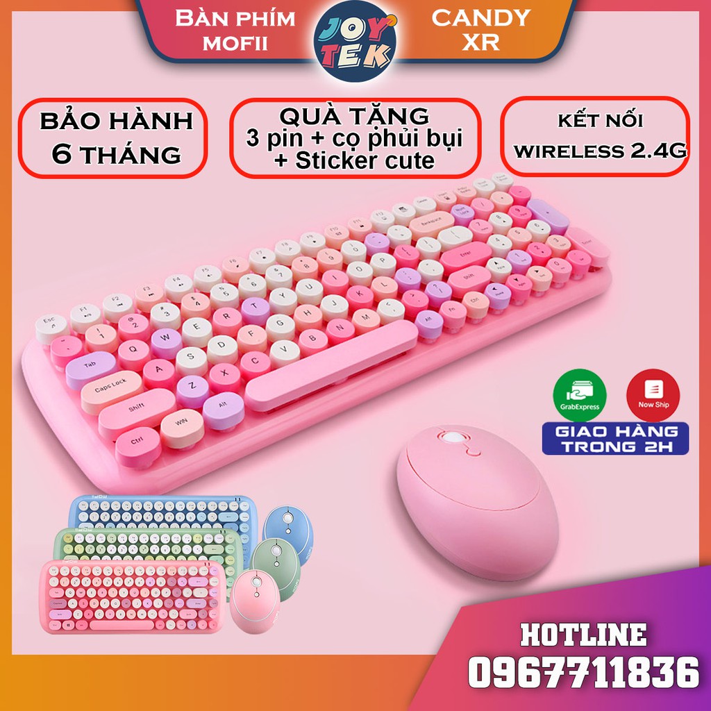 Bàn phím và chuột không dây 2.4ghz Mofii candy XR mini cho điện thoại, ipad, laptop, macbook, tivi siêu đẹp | BigBuy360 - bigbuy360.vn