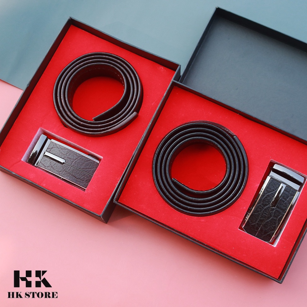 Dây thắt lưng nam da voi cao cấp - full box - hàng chính hãng HK.STORE - sang trọng đẳng cấp.