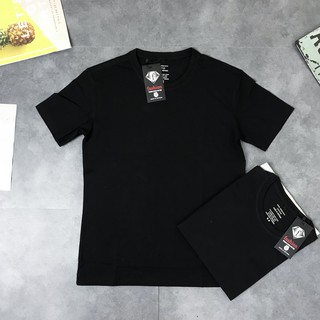 Áo thun trơn cao cấp màu đen, chất liệu cotton 100