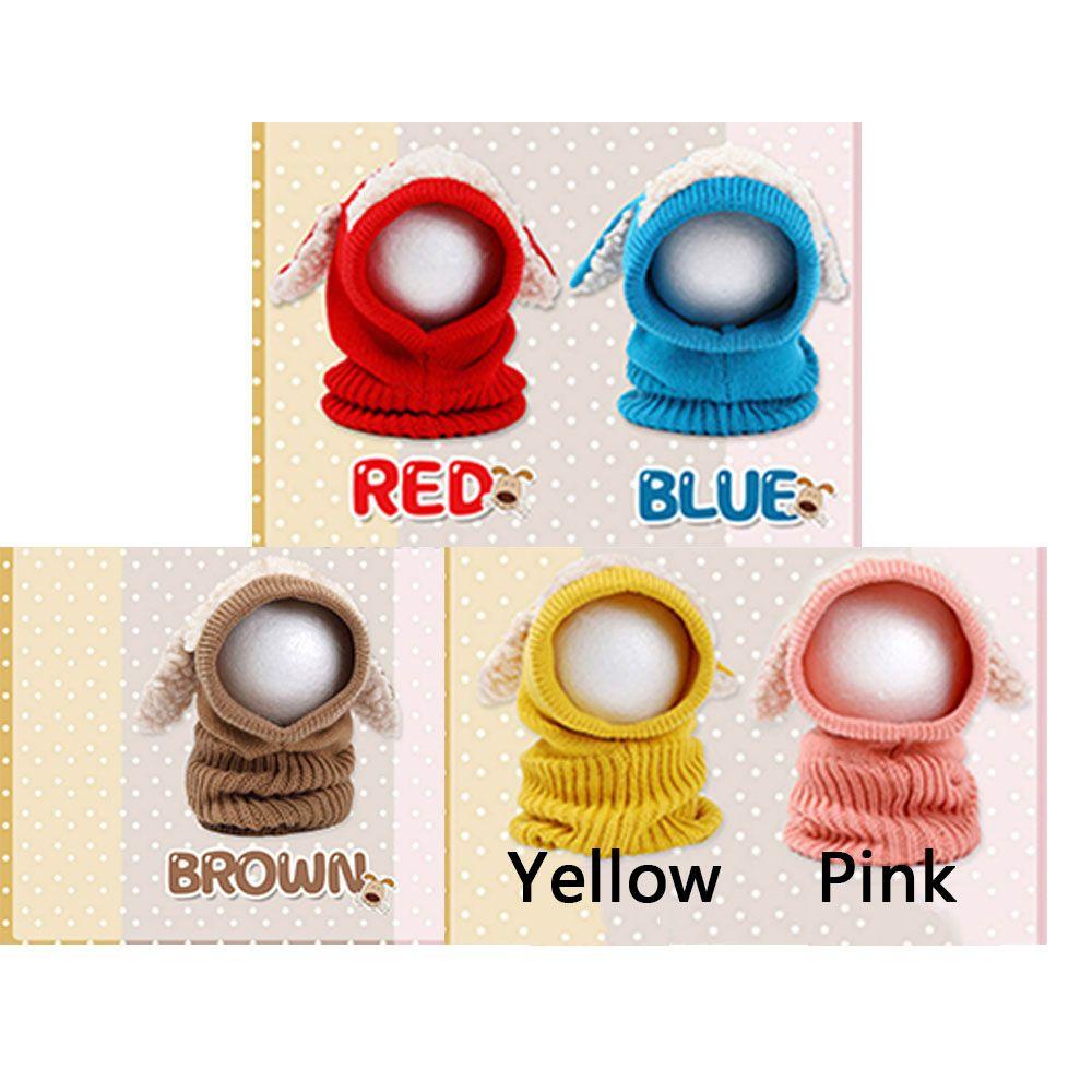 CLEVER Mũ Trùm Đầu Kiêm Khăn Choàng Cổ Có Tai Dễ Thương Xinh Xắn Cho Bé