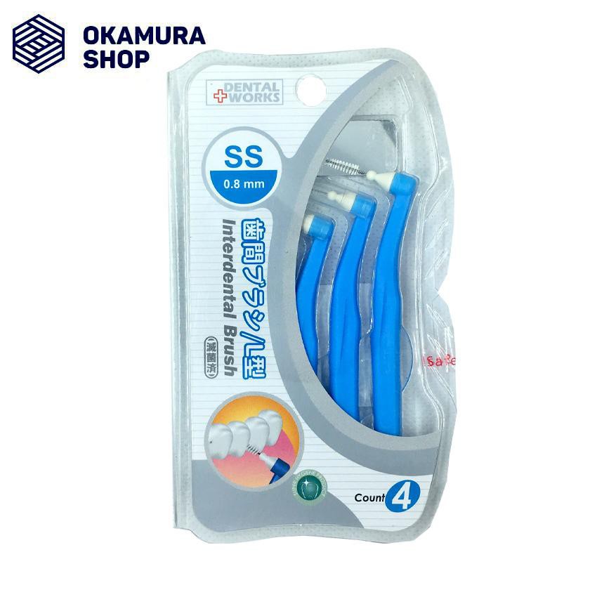 Bàn chải kẽ cán ngắn 4 đầu interdental brush